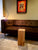 side table, bedside table, small coffee table, accent table solid oak block pedestal