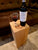 side table, bedside table, small coffee table, accent table solid oak block pedestal