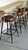 Cosmopolitan bar stool, burgundy leather Art Deco style 10% off