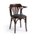 Fan back upholstered dining chair for restaurants, hotels cafes