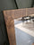 Large dark oak floor standing or wall hanging mirror for bedroom or hallway