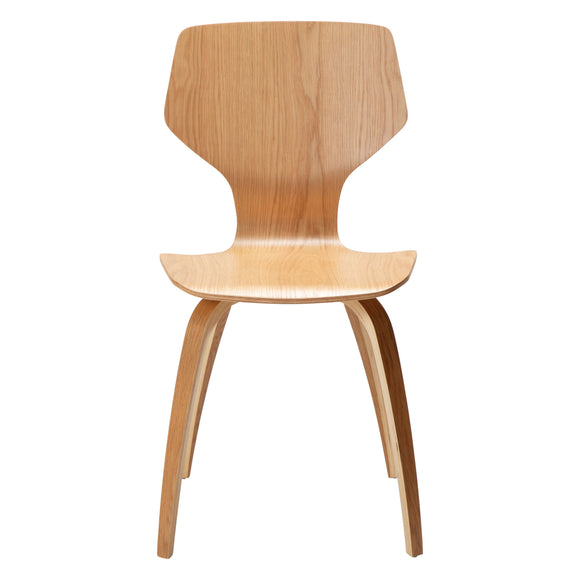 S.I.T Oak bentwood dining chair, Scandinavian style, contemporary bent plywood