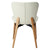 Paragon dining chair, sumptuous Bone white bouclé fabric and sculpted oak legs