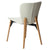 Paragon dining chair, sumptuous Bone white bouclé fabric and sculpted oak legs