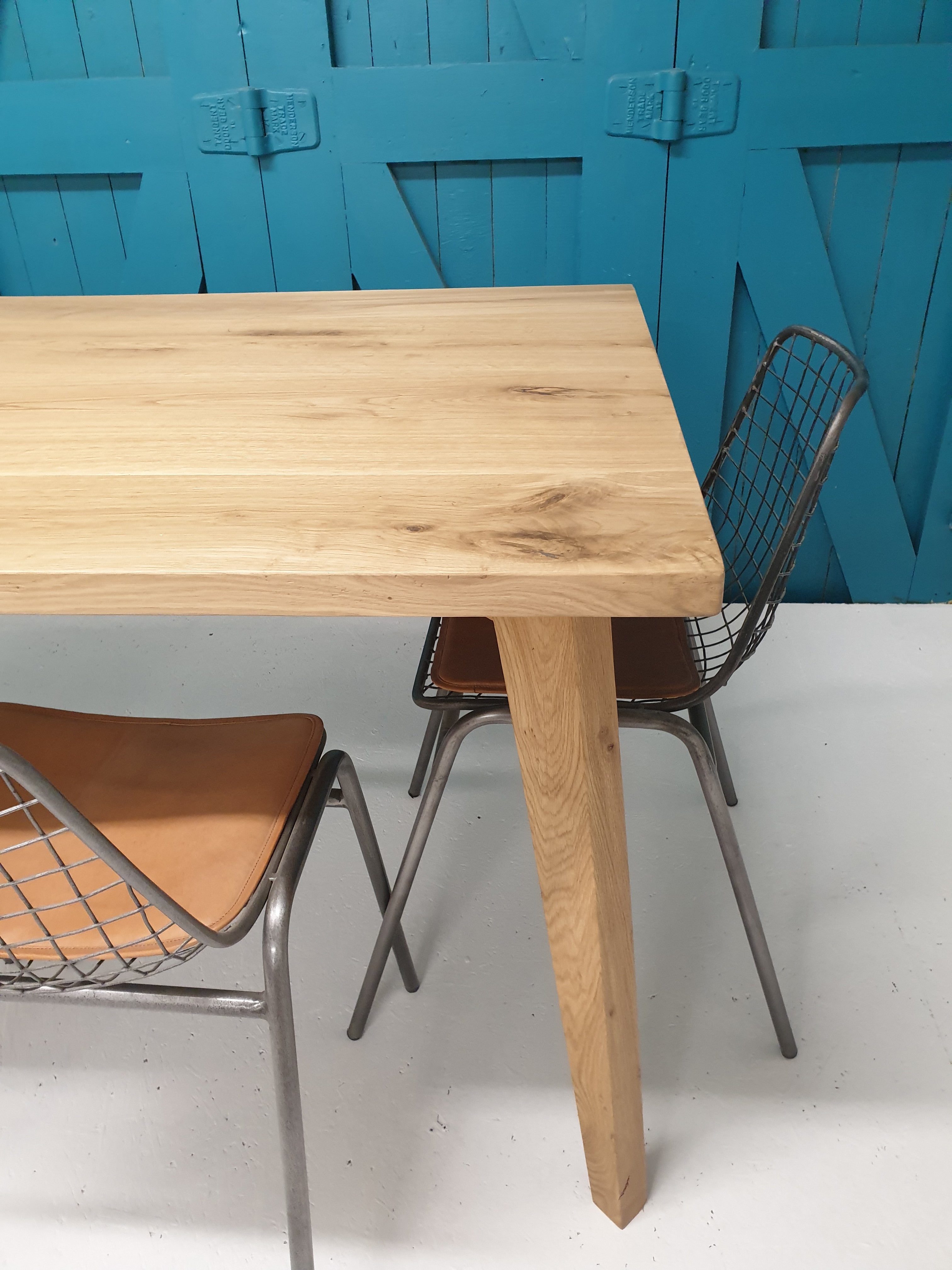 Oak look sales dining table