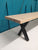 Bench with 42mm thick solid oak top and steel legs
