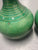 Oriental crackle glazed jade green vase,  handmade in Jingdezhen with distressed finish