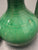 Oriental crackle glazed jade green vase,  handmade in Jingdezhen with distressed finish