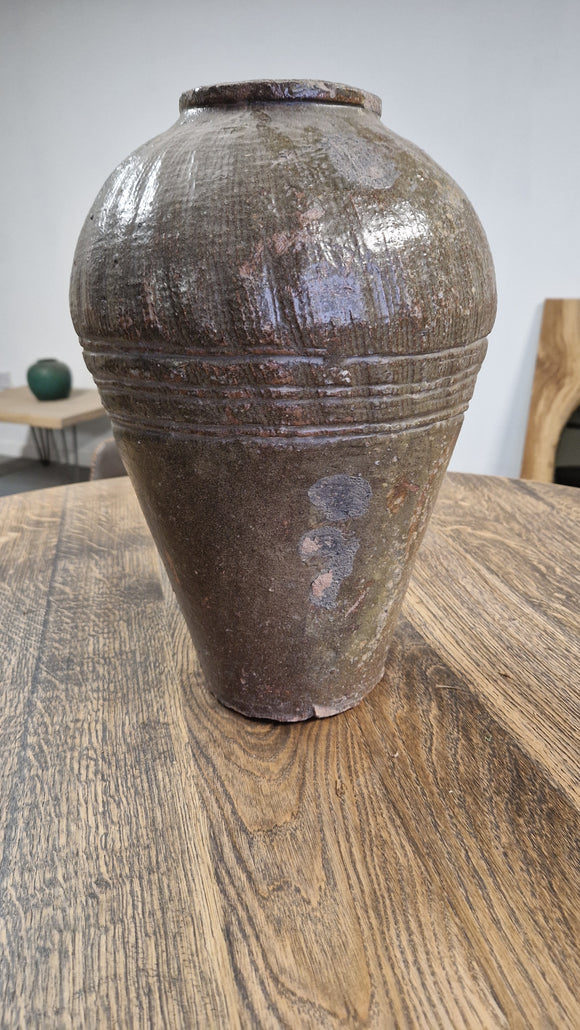 ANTIQUE ORIENTAL RICE WINE JAR CIRCA 1900 HENAN PROVINCE 40cm high