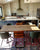 OAK DINING TABLE, 42MM THICK WITH VINTAGE FINISH AND STEEL X STYLE LEG