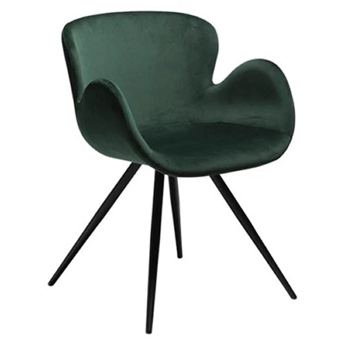 Gaia Dining Chair, Emerald Green velvet