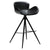 Gaia bar stool/kitchen stool,  vintage black and light brown art leather