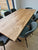 European Oak Dining Table with with choice of four finishes and Steel X Shape Leg