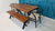 African Teak Kitchen Dining Table, one off available with matching bench