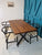 African Teak Kitchen Dining Table, one off available with matching bench