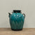 Large hand crafted turquoise oriental Wabi Sabi ceramic wine jar