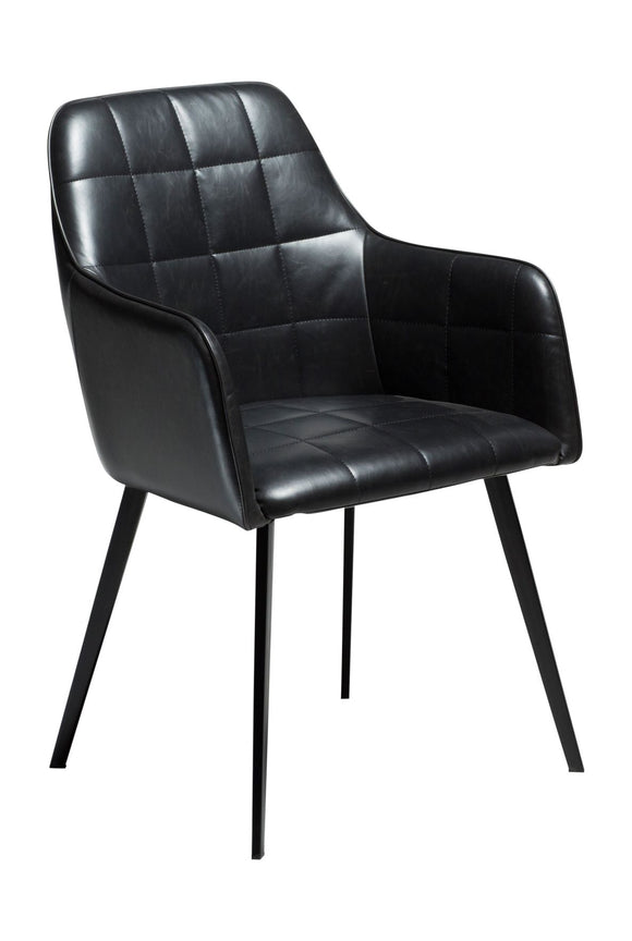 Embrace art leather armchair dining chair. available in light brown and grey finishes