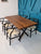 African Teak Kitchen Dining Table, one off available with matching bench