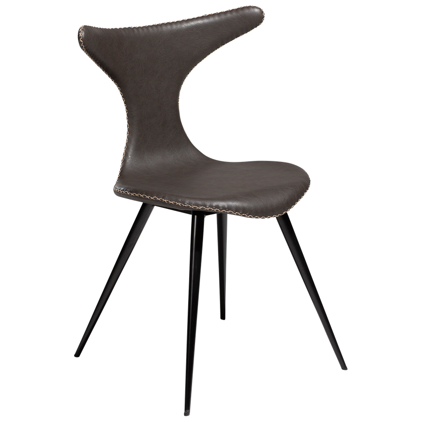 Set of 2 Dauphine Dining chairs, grey art leather 1/2 price end of line