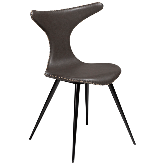 Set of 2 Dauphine Dining chairs, grey art leather 1/2 price end of line