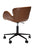 Gaia office chair, Vintage light brown art. leather with black legs