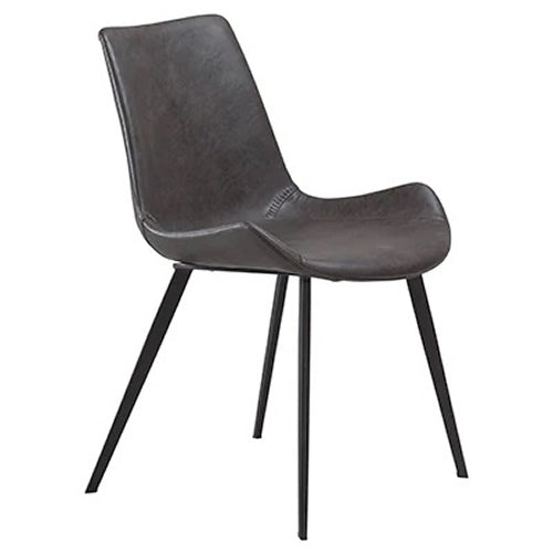 Hype dining chair, vintage grey art leather