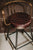 Cosmopolitan bar stool, burgundy leather Art Deco style 10% off