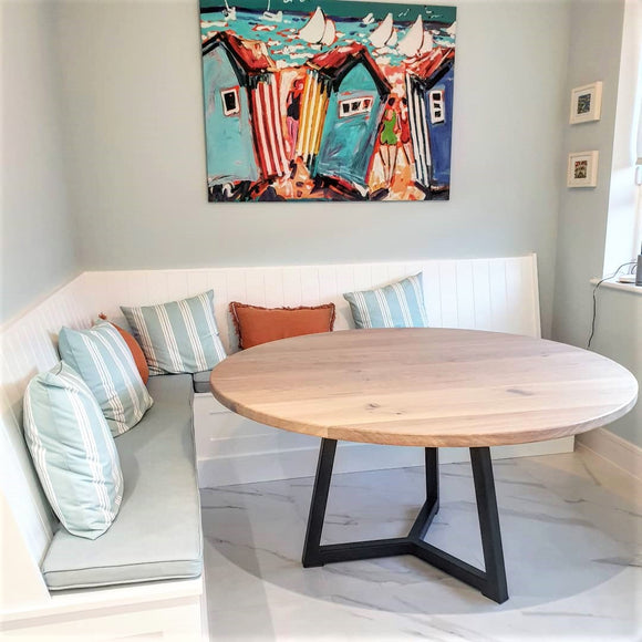 European Oak Round Dining Table 150cm Diameter